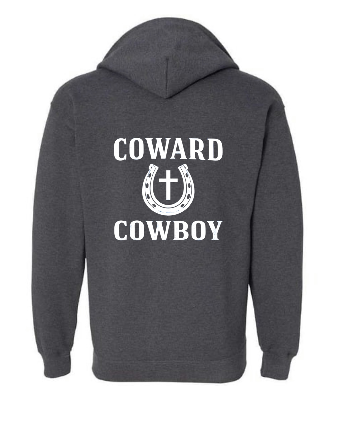 Gray Coward To Cowboy Sweatshirt - Back