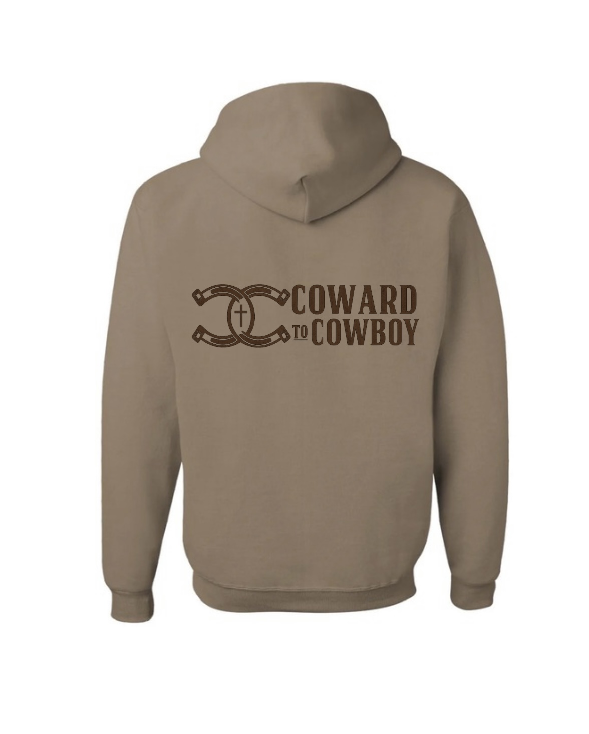 Tan Coward To Cowboy Sweatshirt - Back
